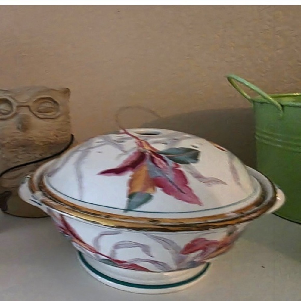 1877 Minton Antique bowl with a lid, potpourri bowl, watercress strainer - Picture 3 of 17